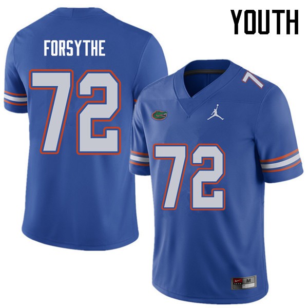 Jordan Brand Youth #72 Stone Forsythe Florida Gators College Football Jerseys Royal